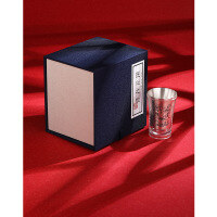 wholesale 999 Silver Teacup with Silicone Sleeve, Pure Silver Cup, Master's Cup, Snowflake Silver Water Cup, Chinese-style Silver Wine Cup, Heat-resistant-999 silver wine glass about 42.3 grams with certificate 45ml