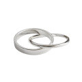 wholesale S925 Sterling Silver Korean Style Minimalist Double Ring Interlocking Women's Ring, INS Style-0-4