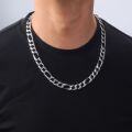 wholesale S925 Silver & Moissanite Europe-US Cross-border 3+1 Cuban Chain Necklace for Men Hip-hop Style Wholesale Factory-0-3
