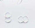 wholesale S925 Sterling Silver Trendy Minimalist Twist Circle Ear Clasp for Everyday Unisex Earrings-0-3