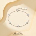 wholesale S925 Sterling Silver Starry Clover Bracelet,-0-0