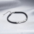 wholesale S925 Silver Korean Minimalist Unisex Moebius Couple Bracelet Trendy Personalized Accessory-0-3