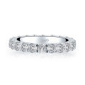 Sterling Silver 3mm Round Moissanite Fashion Commuter Ring Wholesale-0-4