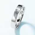 wholesale S925 sterling silver new fashion and unique fingerprint couple rings, creative and niche, wholesale for Qixi gifts-0-3