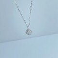 925 Sterling Silver Moissanite Pendant Necklace, Luxurious Clavicle Chain-0-4