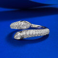 wholesale S925 Silver New Snake-shaped Full Diamond Open Ring for Women Luxury Full Diamond Cross-Border AliExpress Model-0-1