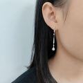 wholesale 9/10/14/18k Gold Minimalist High-Aesthetic Light Luxury Lab-Grown Diamond Studded Long Drop Earrings-0-3