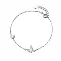 wholesale S925 Silver Women's Japanese Korean Style Small Fresh Cute Brushed Butterfly Girly Hand Accessory S3482-0-4