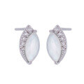 wholesale S925 Sterling Silver Spring White Crystal Inlaid Vintage Stud Earrings Direct Wholesale Factory Supply-0-0