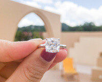 wholesale S925 Sterling Silver, Free Shipping [Clearance Ring] Women's Double-Layer Stackable Moissanite-Inspired Ring with a Luxurious High-End Feel-N Style [Clearance Free Shipping]  US Size 6.5