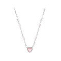 wholesale S925 sterling silver heart-shaped pearl necklace, elegant and luxurious, niche and sweet, heart-shaped collarbone chain Y00478-0-4