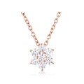 wholesale 18K rose gold classic six-claw pendant with Moissanite for women, fresh and sweet style, 9K Moissanite Christmas gift necklace-0-4