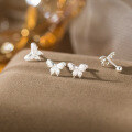 wholesale S925 Sterling Silver Fresh Sweet Ins Style Small and Unique Design Exquisite Minimalist Butterfly Earrings M06426-0-0