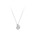 wholesale S925 Sterling Silver Diamond-Studded Little Swan Necklace for Women, Light Luxury, Niche, Elegant, Versatile, Douyin Collarbone Chain D9543-0-4