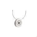 wholesale S925 Sterling Silver Brushed Matte Snake Chain Letter Necklace for Women, Korean Minimalist Design Versatile Collarbone Chain-0-4