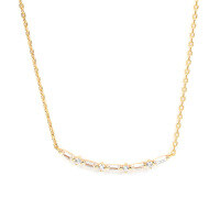 wholesale Metal: 925 Silver Plated with K Gold, White Zircon 
Product: Curved Minimalist Necklace for Women, Choker Necklace 
Service: Drop Shipping-White zirconium necklace 925 silver