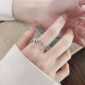 wholesale S925 sterling silver ins Harajuku-style niche design double-layer line sphere openable versatile ring-0-0