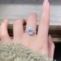 wholesale 925 Silver 15 Carat D Color Moissanite Engagement Ring for Women Wedding Gift-0-4
