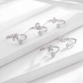 wholesale S925 Sterling Silver Amazon Bestseller 26 Letters English Alphabet Ring European and American Fashion Openable Diamond Inlaid Adjustable Finger Ring for Women-0-1