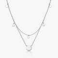 wholesale 925 Sterling Silver Geometric Round Pendant Necklace Chain Versatile Collarbone Chain Ins Advanced European and American Jewelry-0-6