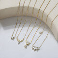 wholesale 925 Silver Korean Instagram Style Zircon Pendant Necklace for Women, Versatile Minimalist Elegant Collarbone Chain Fairy Jewelry-0-3