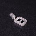 wholesale S925 silver-plated zirconia small batch unique full diamond pendant with cross-border trade unisex initial letter B pendant fashion-0-3