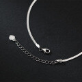 wholesale S925 Silver Summer Korean-style Snake Chain Anklet Minimalist and Fresh Foot Jewelry for Women S4690-0-4
