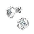 Sterling Silver Square Moissanite Stud Earrings for Women-0-18