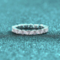 S925 Sterling Silver Moissanite Women's Fashion Ring-0-4