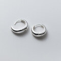 wholesale S925 Sterling Silver Minimalist Round Ear Clasp with Simple and Stylish Design, Exuding Elegance M04097-0-3