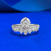 wholesale S925 sterling silver jewelry, new 6mm princess crown ins-style Korean version high-end fashion ring-R1336 Crown Ring>Size 6