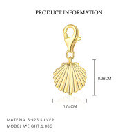 wholesale S925 Sterling Silver Retro European Minimalist Bracelet For Women With Luxury Zircon Heart Pendant-F6253-Golden Single Pendant 925 Silver