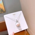wholesale S925 Sterling Silver High-End Small Pearl Pendant Choker Necklace for Women, Versatile and Elegant, Perfect Gift for Girlfriend or Mother-0-5