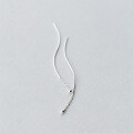 wholesale Sterling Silver S925 Women's Korean Style Fresh and Simple Light Bead Wave Line Elegant Long Earrings E2237-0-4