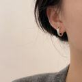 wholesale S925 Sterling Silver Minimalist Circle Earrings for Women, Small and Luxurious, Ins Style, Versatile Ear Accessories, Ear Clips with a Premium and Trendy Feel-0-4