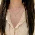 wholesale S925 sterling silver lace pearl necklace, small and luxurious, vintage French-style elegant design, handmade sterling silver collarbone chain for women-0-1
