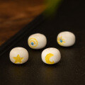 wholesale Metal material root carving sun, moon, and stars old-style bead spacer beads, matching beads, handmade DIY stringing beads, back cloud ornament accessories-0-0