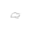 wholesale S925 Sterling Silver Korean Version INS Niche Design Versatile Heart-shaped Micro-set Zirconia Textured Ear Clip for Women Without Piercings-0-4