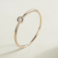 wholesale 18K Gold Fashion Commute Genuine Diamond Ring Women Simple Round 9K Gold Moissanite Ins Style Tail Ring Hand Accessory-9K White Gold-Moissanite 13#