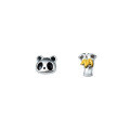 wholesale S925 silver stud earrings women Korean style fashionable drip glue animal panda bamboo frosted ear accessories M01605-0-4