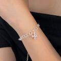wholesale S925 Sterling Silver Cross Bracelet for Women, Korean Carved Circle Design, New Edition Advanced Minimalist Style Hand Jewelry-0-4