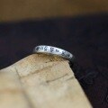 wholesale 925 Sterling Silver Tibetan Sanskrit Six-Character Mantra Ring for Women, Openable Retro Style, Unisex National Trend Scripture Mantra Statement Ring-0-3