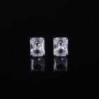 wholesale 14K Gold Plated 3CT Moissanite Stud Earrings with GRA Certificate & 9/10/18K White Gold Empty Earring Settings-9k gold inlaid moissanite earrings