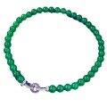 wholesale S925 Silver New Live Streaming Pendant Necklace Inlaid with 100mm Green Chalcedony Agate Beads for Women, New Chinese Style, Available for Dropshipping-0-4