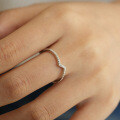S925 Sterling Silver Asymmetrical Hip-Hop Row Ring with Moissanite-0-2