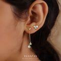 wholesale S925 Sterling Silver Sweet Heart-shaped Earrings with Super Sparkling Rhinestones, Elegant and Versatile Design-0-3