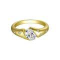 S925 Sterling Silver Gold-Plated Moissanite Starry Ring for Women-0-3