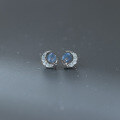 wholesale S925 Sterling Silver Light Luxury Small Ins Niche Elegance Diamond-Inlaid Star Moon Cat Eye Stud Earrings M06148-0-3