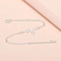 wholesale Metal material: S925 silver heart beat bracelet simple and sweet collarbone chain design sense super fairy temperament ins light luxury-0-0