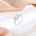 wholesale 925 Sterling Silver Butterfly Ring for Women, High-End Sense New Style Bow Stackable Ring, Luxury Brand Same Style 925 Silver Women's Ring-0-1